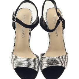 Sandali sul palo Sergio Leone 820 con strisce bianco nero 4
