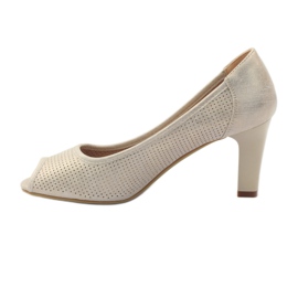 Décolleté traforate Sergio Leone 232 marrone giallo 2