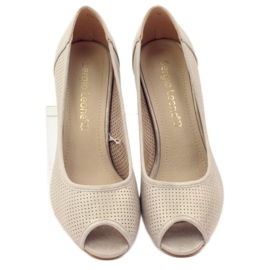 Décolleté traforate Sergio Leone 232 marrone giallo 4