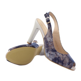 Sandali sul palo di Sergio Leone 578 marrone blu navy 3