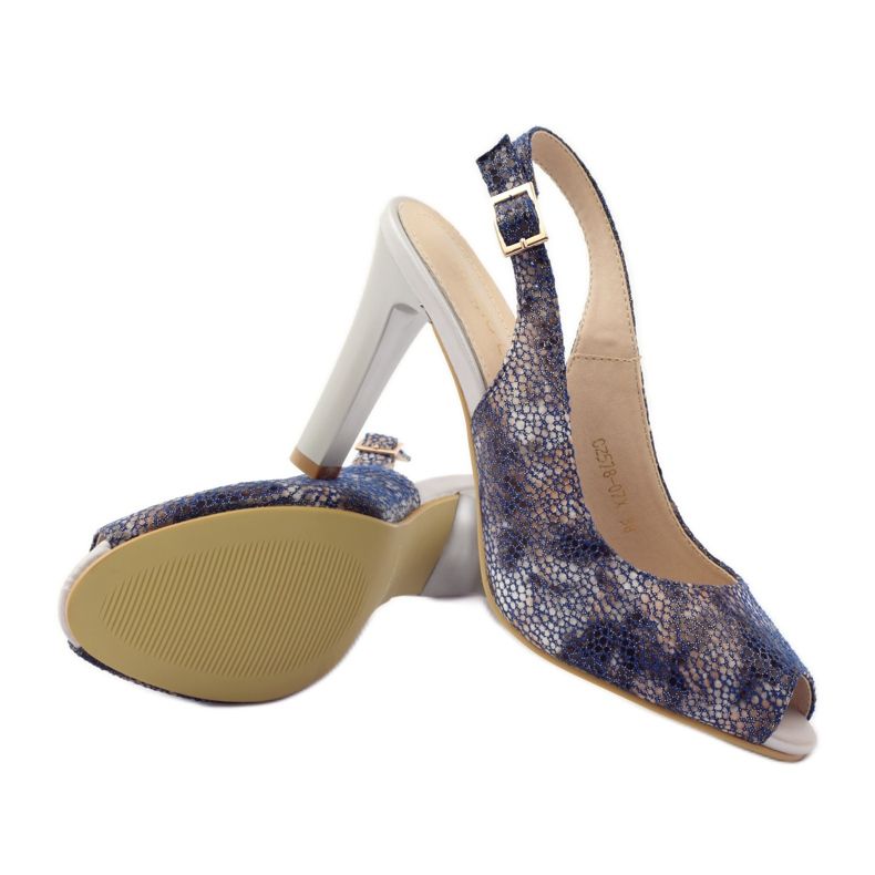 Sandali sul palo di Sergio Leone 578 marrone blu navy 3