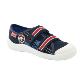 Ciabatte delle sneakers da bambino Befado 672Y058 blu navy rosso bianco 1