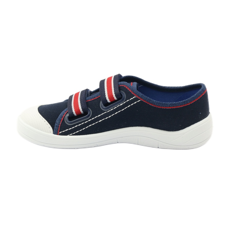 Ciabatte delle sneakers da bambino Befado 672Y058 blu navy rosso bianca 2