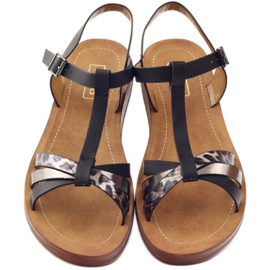 Filippo Sandali da donna leopardo 103 neri nero grigio 4