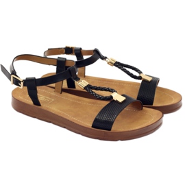 Filippo Sandali neri da donna 104 nero giallo 3