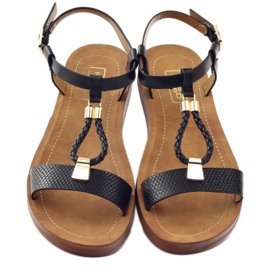 Filippo Sandali neri da donna 104 nero giallo 4