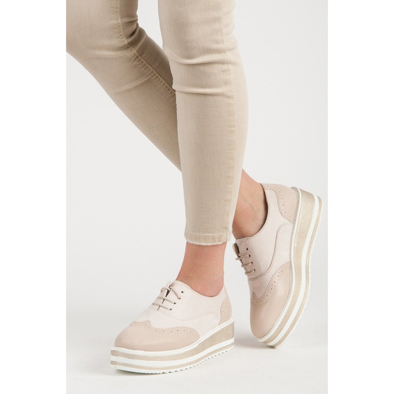 Fgm Paris Scarpe brogue allacciate sulla piattaforma marrone 2