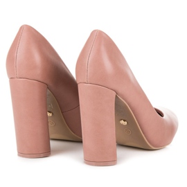 Ideal Shoes Décolleté rosa sul montante 1