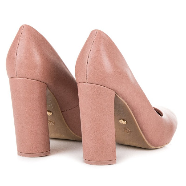 Ideal Shoes Décolleté rosa sul montante 1