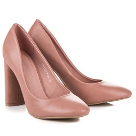 Ideal Shoes Décolleté rosa sul montante 2