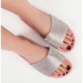 Bello Star Ciabatte con cristalli rosa 1