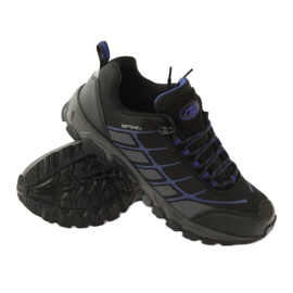 Softshell sportivo da trekking dell'Atletico nero blu grigio 3