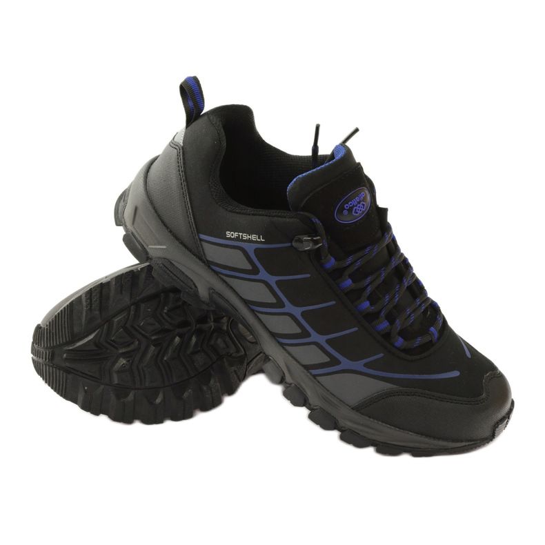 Softshell sportivo da trekking dell'Atletico nero blu grigio 3