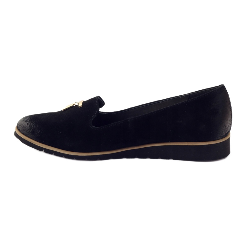 Scarpe con ornamento d'oro Angello 1346 nero 2