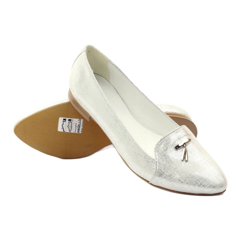 Ballerine Lordsy con decoro Angello in argento grigio 3