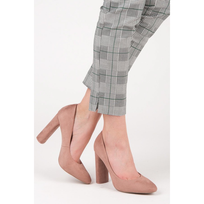 Ideal Shoes Eleganti décolleté sul palo rosa 2