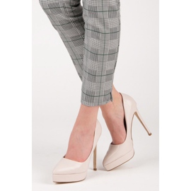 Small Swan Tacchi laccati sulla piattaforma marrone 2