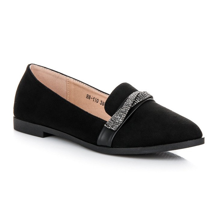 Bestelle Scarpe in camoscio con cristalli nero 1