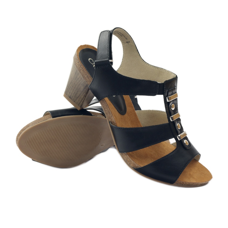 Sandali da donna con velcro Caprice neri nero 3