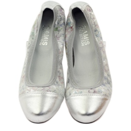Ballerine da donna elastiche Gamis 1402 grigie grigio multicolore 5