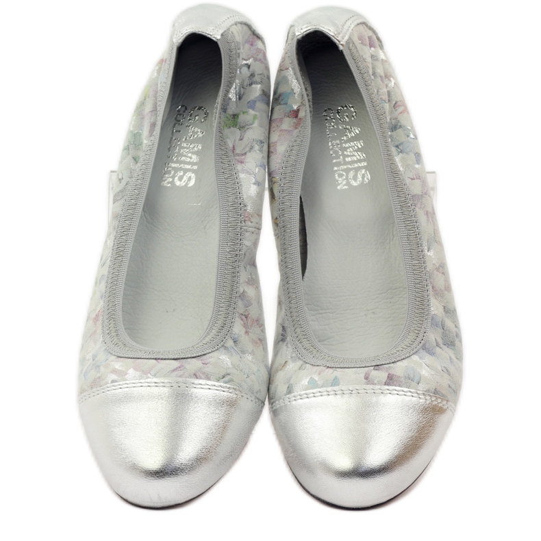 Ballerine da donna elastiche Gamis 1402 grigie grigio multicolore 5