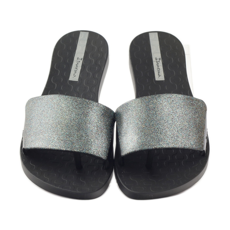 Ciabatte da piscina Ipanema 26177 glitter nero grigio 4
