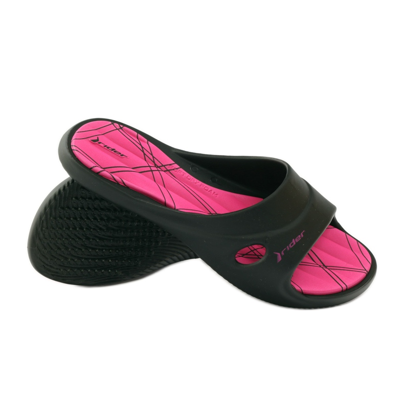 Ciabatte da piscina in gel Rider 82214 nere nero rosa 3