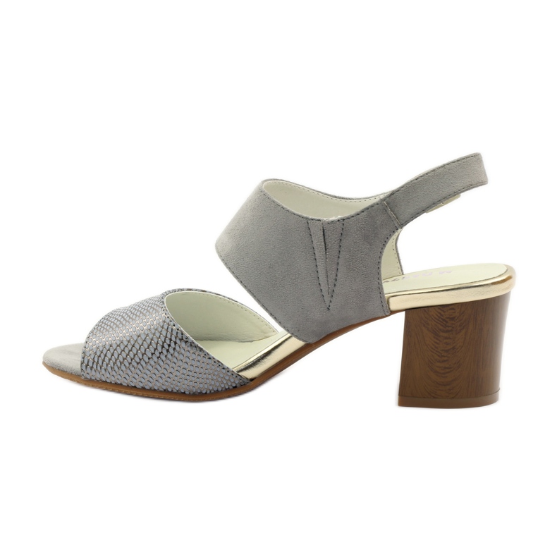 M.Daszyński Sandali in pelle Daszyński grigio 2