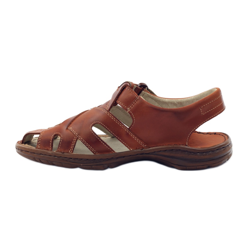 Naszbut 052 sandali da uomo marroni con velcro marrone 2