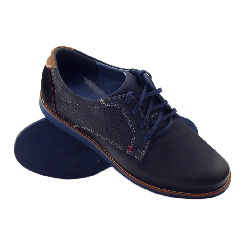 Scarpa casual da uomo Nikopol 1657 blu navy 3