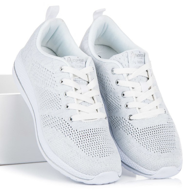 American Club Scarpe sportive americane bianche bianco 1