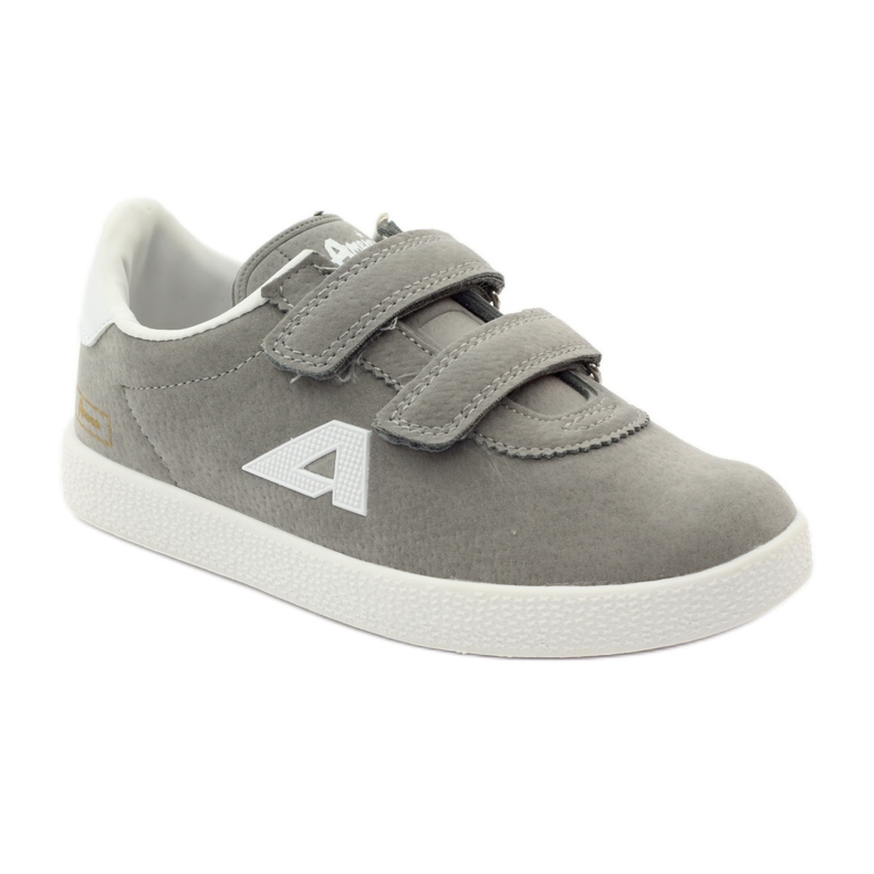 American Club Sneakers sportive con inserto in pelle americana 2952 grigio bianco 1