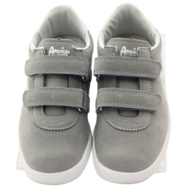 American Club Sneakers sportive con inserto in pelle americana 2952 grigio bianco 4