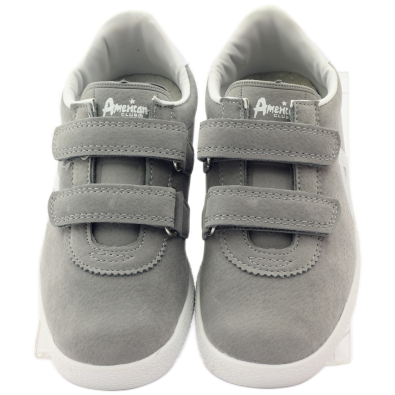 American Club Sneakers sportive con inserto in pelle americana 2952 grigio bianco 4