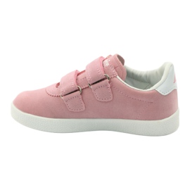 American Club Sneakers sportive con sottopiede in pelle americana rosa bianco 2