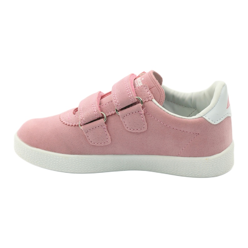 American Club Sneakers sportive con sottopiede in pelle americana rosa bianco 2