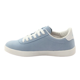 American Club Sneakers sportive con sottopiede in pelle americana blu bianco 2