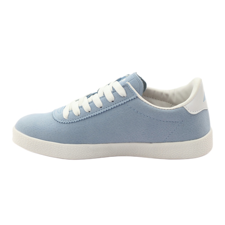 American Club Sneakers sportive con sottopiede in pelle americana blu bianco 2