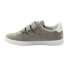 American Club Intarsio sportivo in pelle americana grigio bianco 2