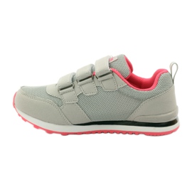 American Club Scarpe sportive americane 9 con inserto in pelle rosa grigio 2