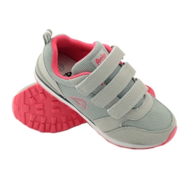 American Club Scarpe sportive americane 9 con inserto in pelle rosa grigio 3