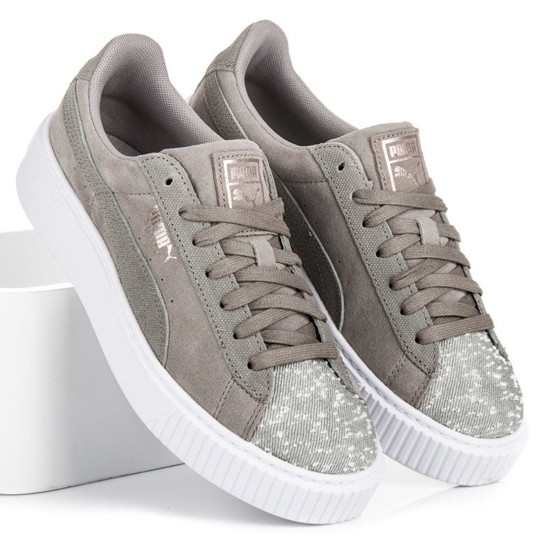 Puma Suede Platform Peblle WN`S grigio 1