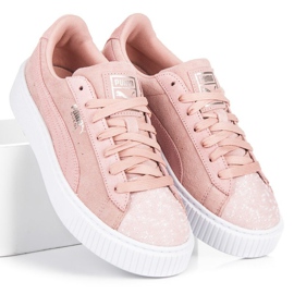 Puma Suede Platform Pebble WN`S rosa 1
