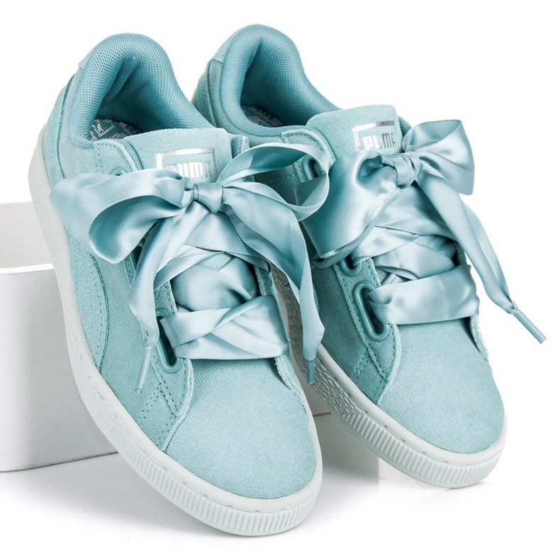 Puma Suede Heart Pebble WN`S blu 1