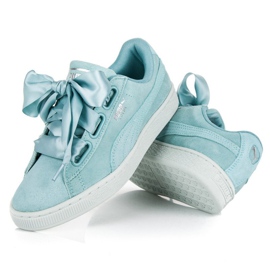 Puma Suede Heart Pebble WN`S blu 2