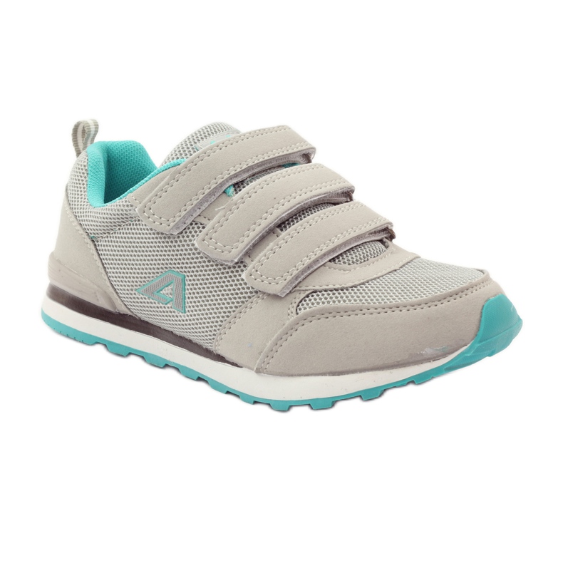 American Club Scarpe sportive con sottopiede in pelle americana verde grigio 1