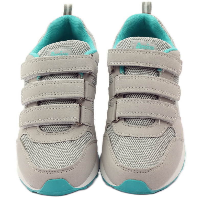 American Club Scarpe sportive con sottopiede in pelle americana verde grigio 4
