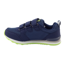 American Club Scarpe sportive con sottopiede in pelle americana blu navy verde 2