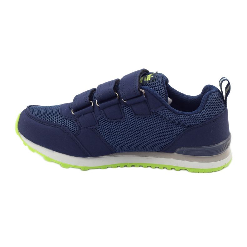 American Club Scarpe sportive con sottopiede in pelle americana blu navy verde 2
