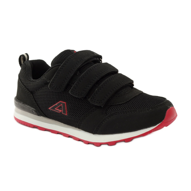 American Club Scarpe sportive con sottopiede in pelle americana rosso nero 1